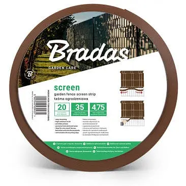 Лента ограждающая Bradas 4.75 см х 35 м 450 г/м2 коричневый + 20 зажимов TOB45047535BRL  - фото 1