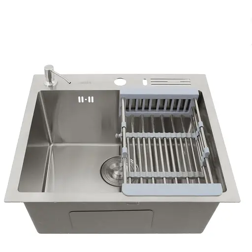 Накладная мойка для кухни Nett NS-5245 из нержавейки 45 см - фото 7