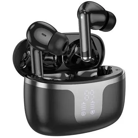 Беспроводные TWS наушники Hoco EQ10, вакуумные, BT5.3, 40mAh, 300mAh, 7h, black