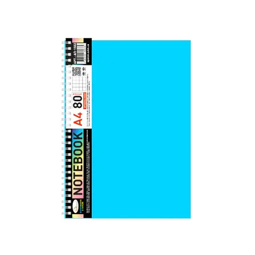 Блокнот А4 Апельсин АП-1502(Light Blue) 80 листов, пружина сбоку - фото 1