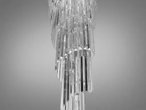 Вражаюча кришталева люстра в сучасному стилі під 52 лампи, хром - фото 3