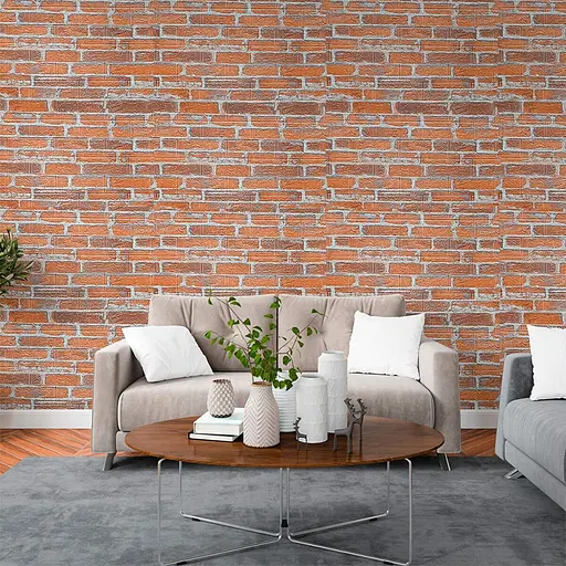 Самоклеющийся 3D панель3080x700x3мм Рыжий Екатеринославский Кирпич SW-00001762 - фото 8