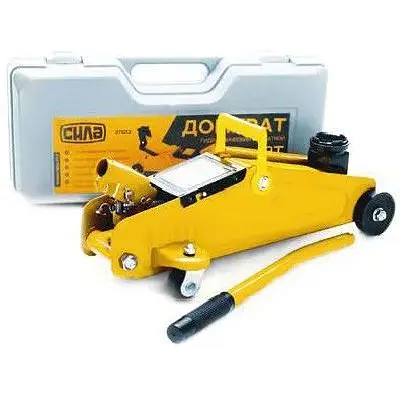 Домкрат гідравлічний Сила підкатний 2 т (висота підйому 135-330 мм) в кейсі - фото 1