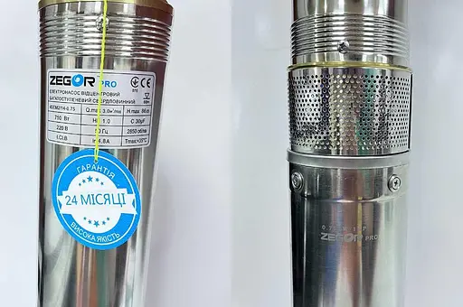 Насос глибинний багатоступеневий Zegor 4SEM2/14-0.75 PRO H86m + 50 м кабелю 30412 - фото 4