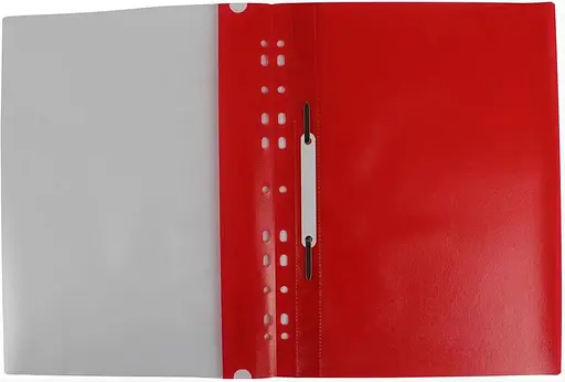 Папка-швидкозшивач E38504-03 Economix Light з прозорим верхом А4 з перфорацією глянець, червоний (4044572385178) - фото 2