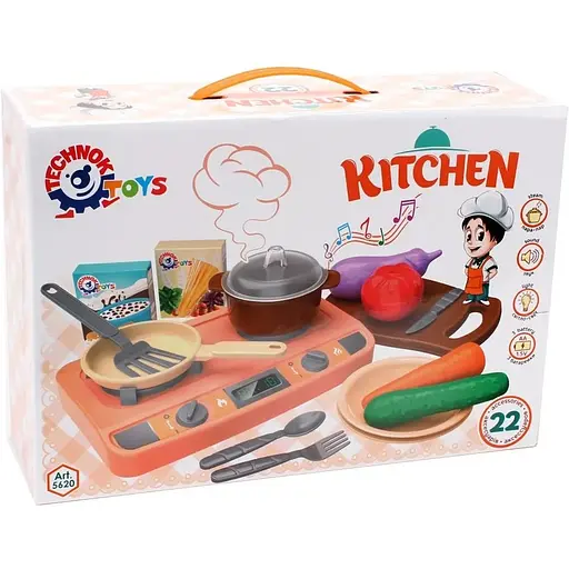 Набір для маленького кухаря Technok Toys "Кухня ТехноК" (5620) з електронним модулем, 22 предмети