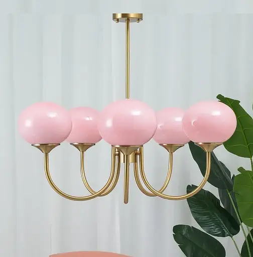 Светодиодная люстра Облачко 5018 (Золотая) на 5 плафонов