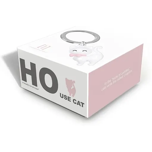 Брелок Metalmorphose White cat with silicone bowtie (8000020806897) - фото 3