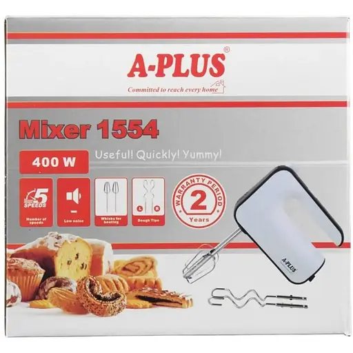 Стационарный электрический ручной миксер А-Плюс с насадками для замешивания крутого теста - фото 6