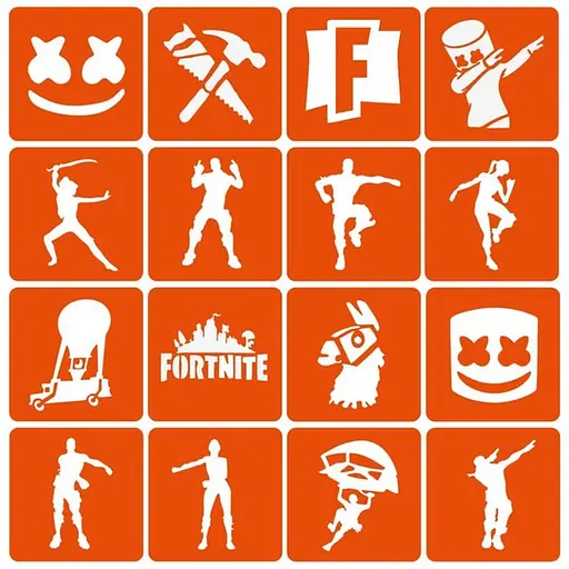 Набір трафаретів для біо-тату Fortnite Fortnite_simple-16