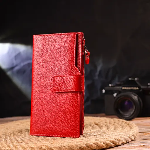 Кожаный женский кошелек Canpellini 10х18.7х2 см acs0025148 - фото 7