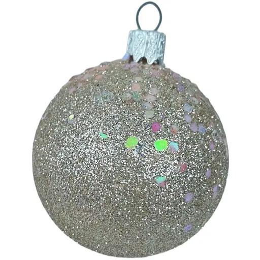 Набір новорічних куль на ялинку Dashuri 6 штук 8 см блиск, шампань 80116604