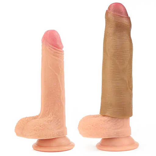 Насадка на пеніс Revolutionary Silicone Nature Extender Add 1" 16.5 см (коричневий) - фото 6