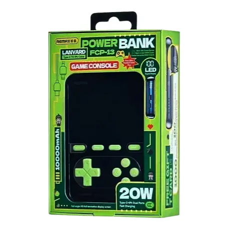 Павербанк та ігрова консоль Remax FCP-13 / 10000 мАг / 20Вт / USB-C, Lightning / PD+QC / Синій - фото 2