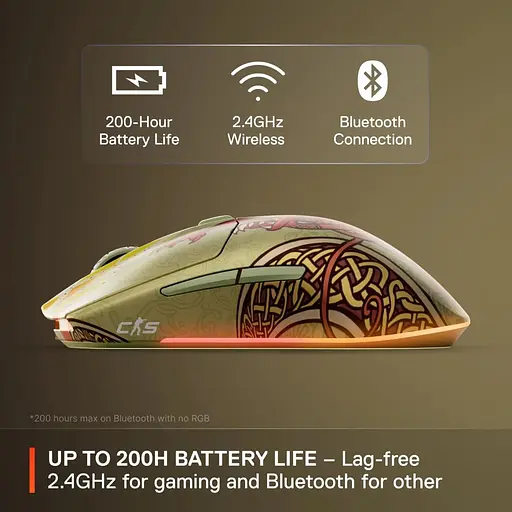 Миша SteelSeries CS2 Dragon Lore Edition Wireless RGB (62614) - фото 8