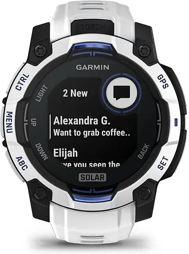 Смарт-годинник Garmin Instinct 3 45mm Solar Whitestone with Whitestone Band (010-02934-03) - фото 6