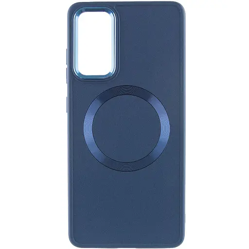 Чехол Epik TPU Bonbon Metal Style with MagSafe для Samsung Galaxy A55 Синий/Cosmos Blue - фото 2