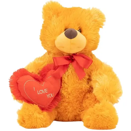 Игрушка Медведь Медунец с сердечком 100401/4 Желтый (2000989935308) - фото 1
