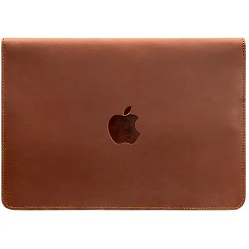 Кожаный чехол-конверт BlankNote на магнитах для MacBook 13 Светло-коричневый Crazy Horse - фото 1