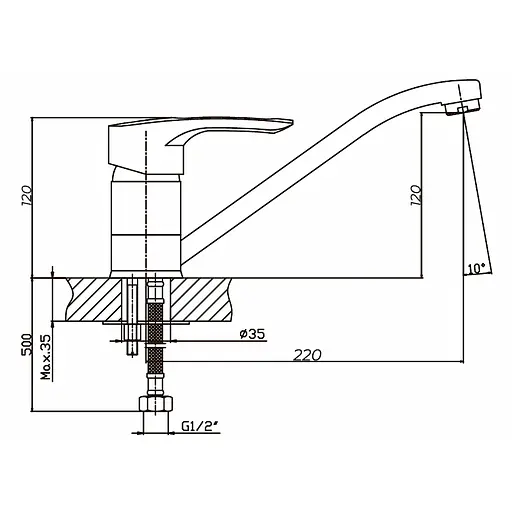 Змішувач для кухні Haiba Hansberg 004 white HB0182 Білий матовий - фото 2