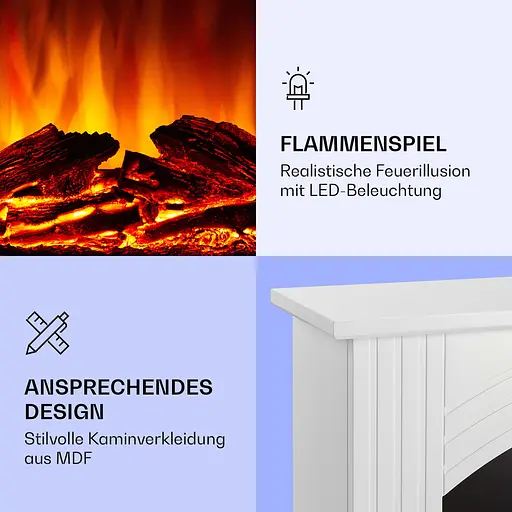 Електричний камін Klarstein  Elbrus 2000 Вт,до 30 м² (10037971) - фото 4