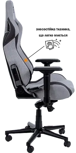 Геймерское кресло GT Racer черное со светло-серым (X-8005 Light Gray/Black Suede) - фото 3