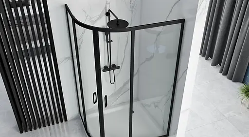 Душевая кабина Rea Look black 80x100 REA-K7900, Черный матовый, Универсальная - фото 5