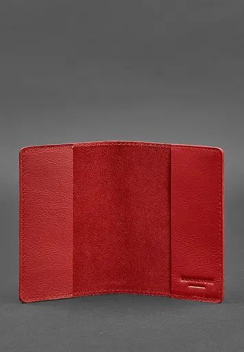 Кожаная обложка для паспорта и военного билета 1.3 красная - фото 4