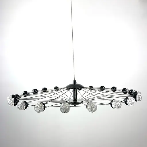 Люстра-колесо у стилі постмодерн | Арт. L 20044 BK | Line F - фото 8