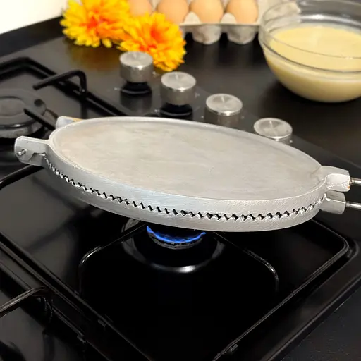 Вафельниця пірамідка форма для випічки вафельних коржів для тортових вафель на плиті Ø 18 см зі знімними ручками, RS 87765 - фото 7