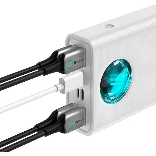 Зовнішній акумулятор (Power Bank) Baseus Amblight Quick Charge 65W 30000 mAh White (PPLG-A02) - фото 4