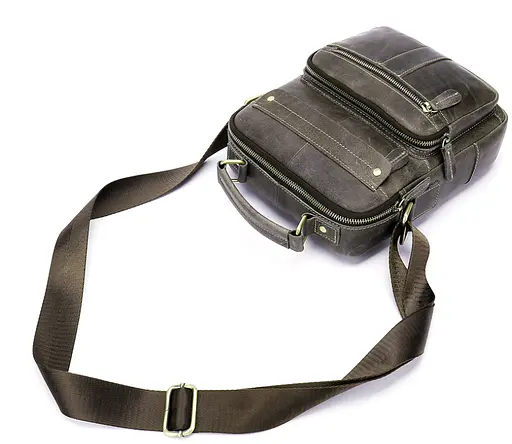 Сумка чоловіча вертикальна шкіряна Vintage 27х21х6 см sum0028947 - фото 7