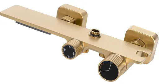 Душова система Rea Helix brushed gold з виливом REA-P6621, Золотий - фото 2