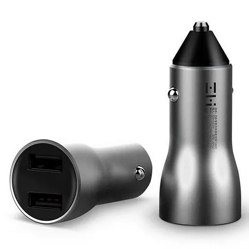 Автомобільний зарядний пристрій Zmi Car Charger with Display 18W сірий - фото 1