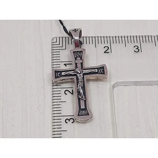 Золотой крестик Харьковская ювелирная фабрика. Распятие Христа. 11513-Ч БЕЛ - фото 4