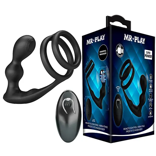 Вибростимулятор простаты MR Play Remote Control, 13.5 см (черный) - фото 7
