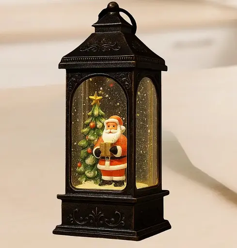 Светильник декор новогодний Фонарь HC-D004 LED AAх3 USB-кабель (12.5x11x27.2см)
