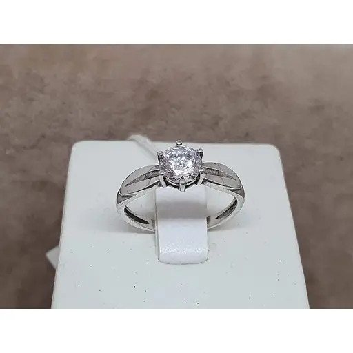 Срібне кільце Агні АНТАРЕС з фіанітом. 1233/1Р-CZ 16,5 - фото 3