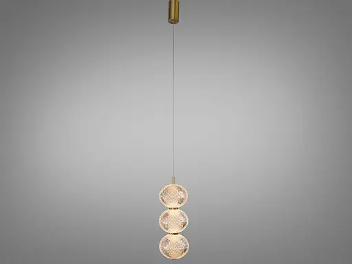 Светодиодная люстра подвесная золотая 8 Вт 4100K - фото 1