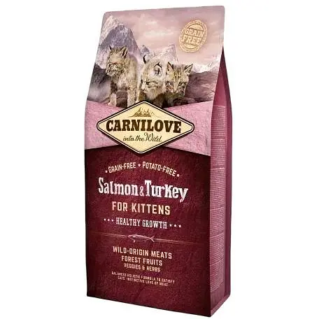Сухой корм Carnilove Cat Salmon & Turkey для котят лосось и индейка 6 кг - фото 1