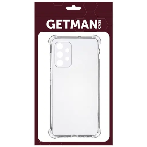 TPU чехол GETMAN Ease logo усиленные углы Full Camera для Samsung Galaxy A53 5G Бесцветный (прозрачный) - фото 5