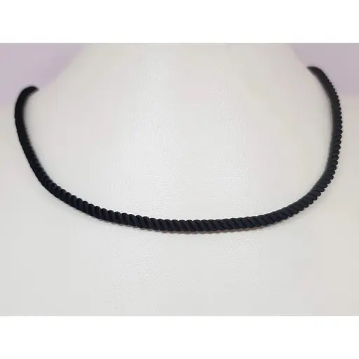 Ювелирный шнурок из текстиля Малина с серебряным вставками. 307/Р 40 60 - фото 2