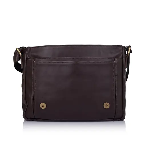 Чоловіча шкіряна сумка через плече з телячої шкіри TARWA 30.5х10х24 см sum0028363 - фото 5