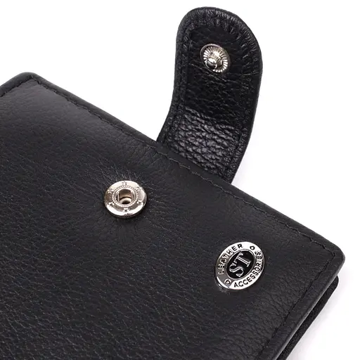 Классический мужской кошелек горизонтальный из натуральной кожи ST Leather 11.5х9.5х3 см acs0029626 - фото 5