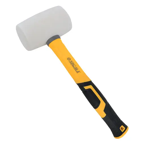 Киянка резиновая Sigma 450 г фибергласовая рукоятка. белая (4317301) - фото 1