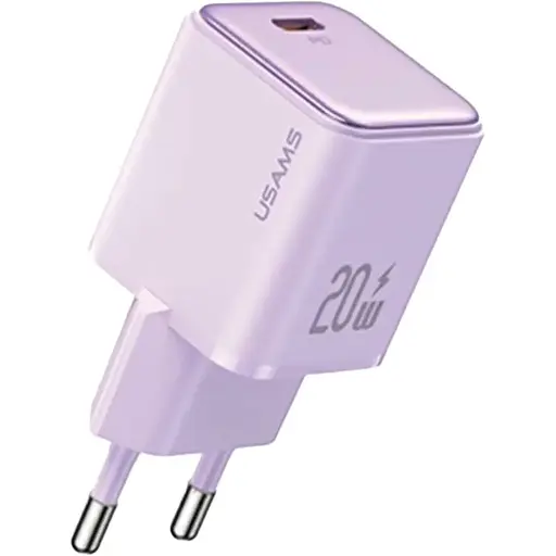 Сетевое зарядное устройство Usams US-CC183 20W Purple (CC183TC03) [139650] - фото 2