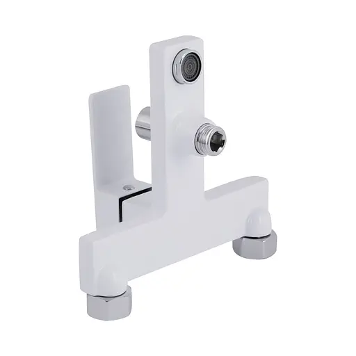 Смеситель для ванны Qtap Gemini (c душевым гарнитуром) QTGEM259CRW45683 Chrome/White Белый - фото 5