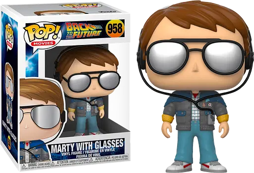 Фігурка Funko Pop Назад у майбутнє Марті з окулярами Back to the Future Marty with glasses 10 см FP BF M 958
