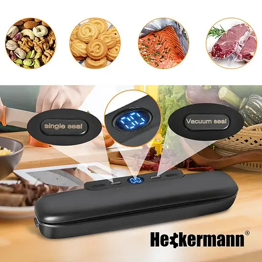 Вакуумний пакувальник Heckermann JL-VS8808 + фольга 20×600 см - фото 3