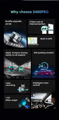 Автомобильный видеорегистратор Imou Dash Camera S400 Pro - фото 9